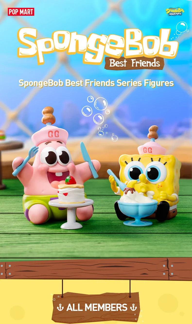 Genuine Pop Mart SpongeBob Best Friends Series Figures Blind Box Anime - Tophatter Daily Deals