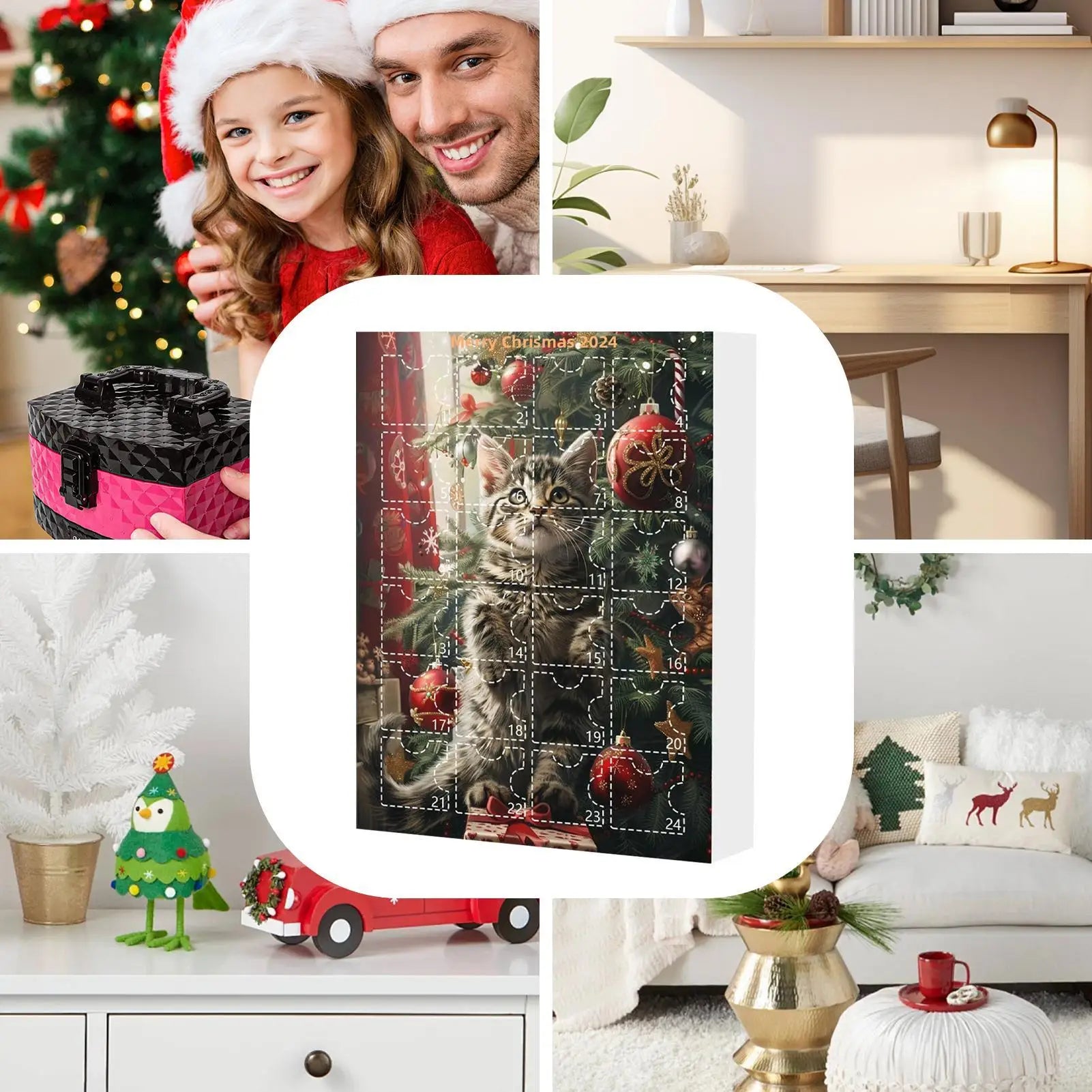 Cat Advent Calendar 24 Day Tree Ornaments Christmas - Tophatter Daily Deals