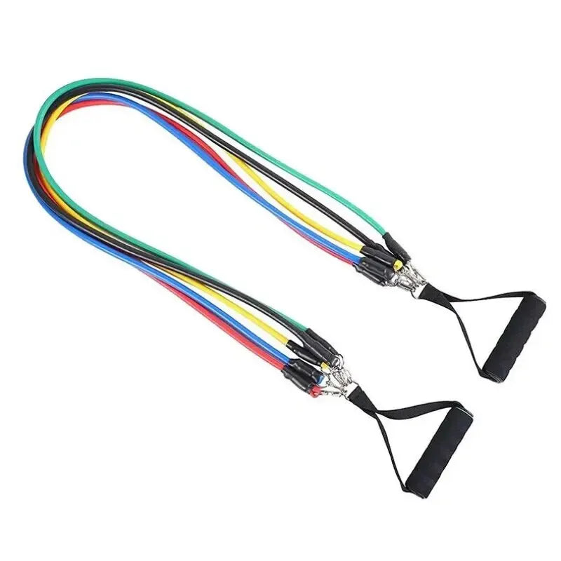 Resistance Bands Set 11Pc Portable Full Body Kit Workout - Tophatter Daily Deals