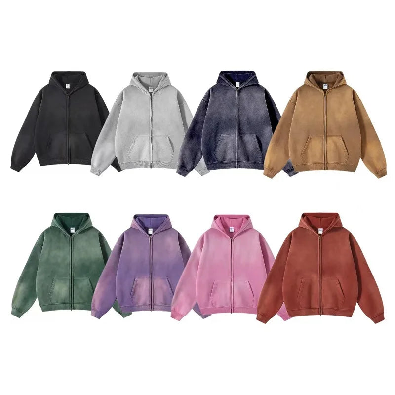Warm Relaxed Men's Zip Up Hoodie - Oversize, Plush, Winter - Tophatter Daily Deals
