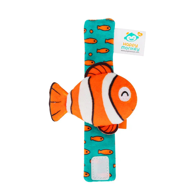 Baby Wrist Rattle Set Newborn Sensory Toys Soothing Gift Fish - Tophatter Daily Deals