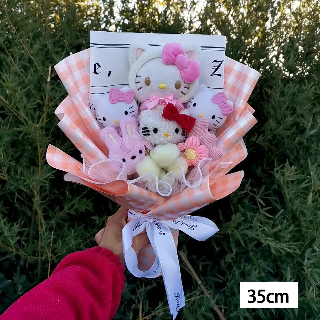 Sanrio Hello Kitty Plush Bouquet Flowers Hello Kitty (Peach) Flowers - Tophatter Daily Deals