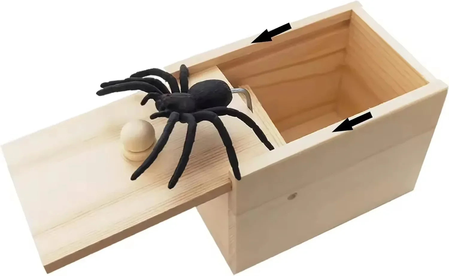 Funny Pop-Up Spider Scare Box - Desk Decor Gag Gift for Halloween, Christmas & Birthday, Novelty Office Toy & Home Decoration - Tophatter Daily Deals