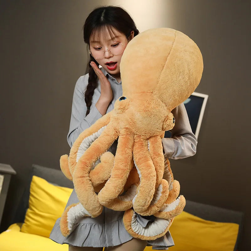 Plush Octopus Toy Lifelike Stuffed Sea Creature Pillow - Tophatter Daily Deals