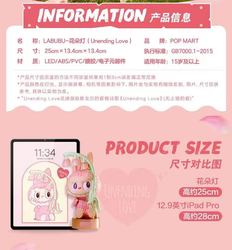 Genuine Pop Mart The Monsters Labubu Lamp Figurine Mythical - Tophatter Daily Deals