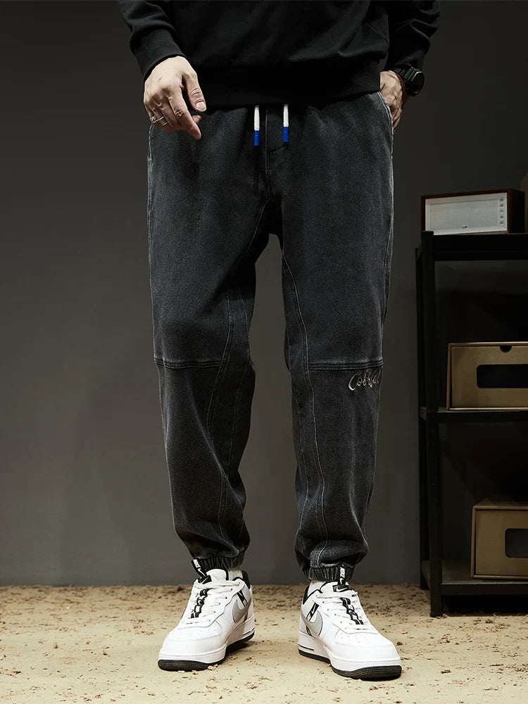 Lightweight Men’s Jogger Jeans - Baggy Tapered Cotton Blend - Tophatter Daily Deals