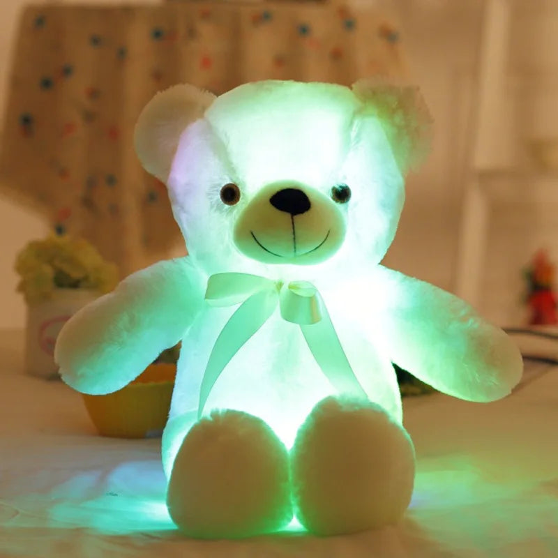Light-Up LED Glowing Teddy Bear Stuffed Animal Plush Toy Animals - Tophatter Daily Deals