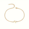 Initial Letter Bead Bracelet Thin Chain Minimalist Elegant X - Tophatter Daily Deals