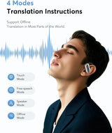 AI Translating Earbuds Wireless Translator Headphones 60H - Tophatter Daily Deals