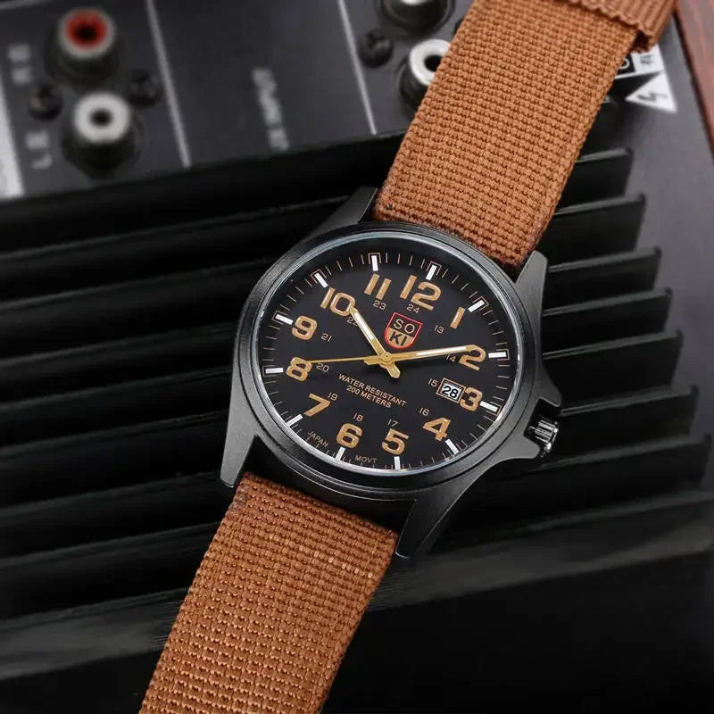 Watch Nylon Strap Quartz Military Style Durable - Tophatter Daily Deals