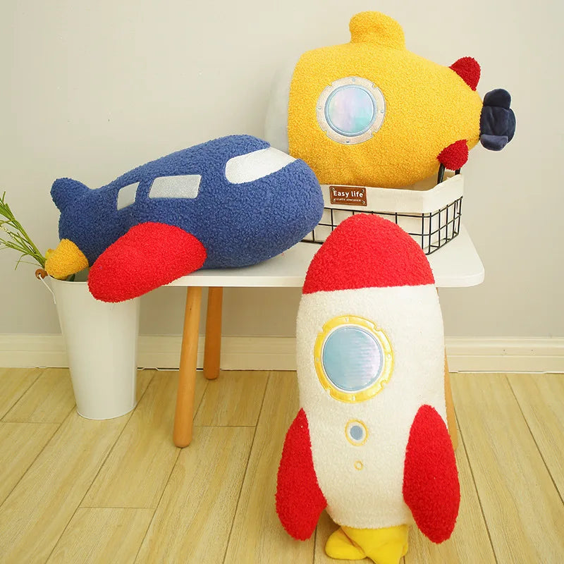 Rocket Spaceship Plane Aeroplane Flight Ship Plush Galaxy Toy Submarine Travel Outer Space - Tophatter Daily Deals