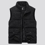 Insulating Mens Fleece Vest - Quilted Corduroy, Casual - Tophatter Daily Deals