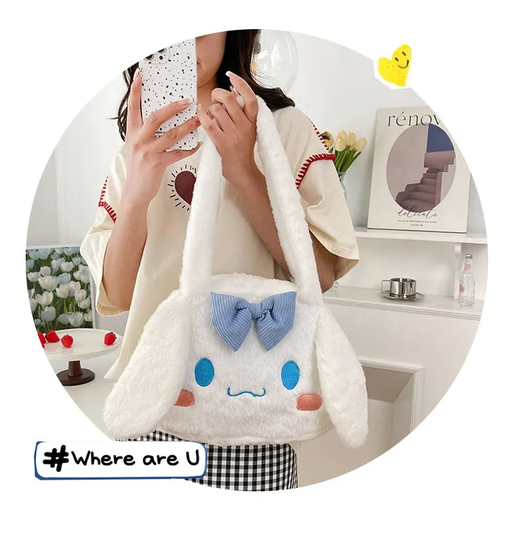 Sanrio Plush Cinnamoroll My Melody Kuromi Tote Shoulder Bag Anime - Tophatter Daily Deals