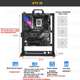 Open Frame Aluminum PC Case Rack EATX Water Cooling ATX 38 - Tophatter Daily Deals