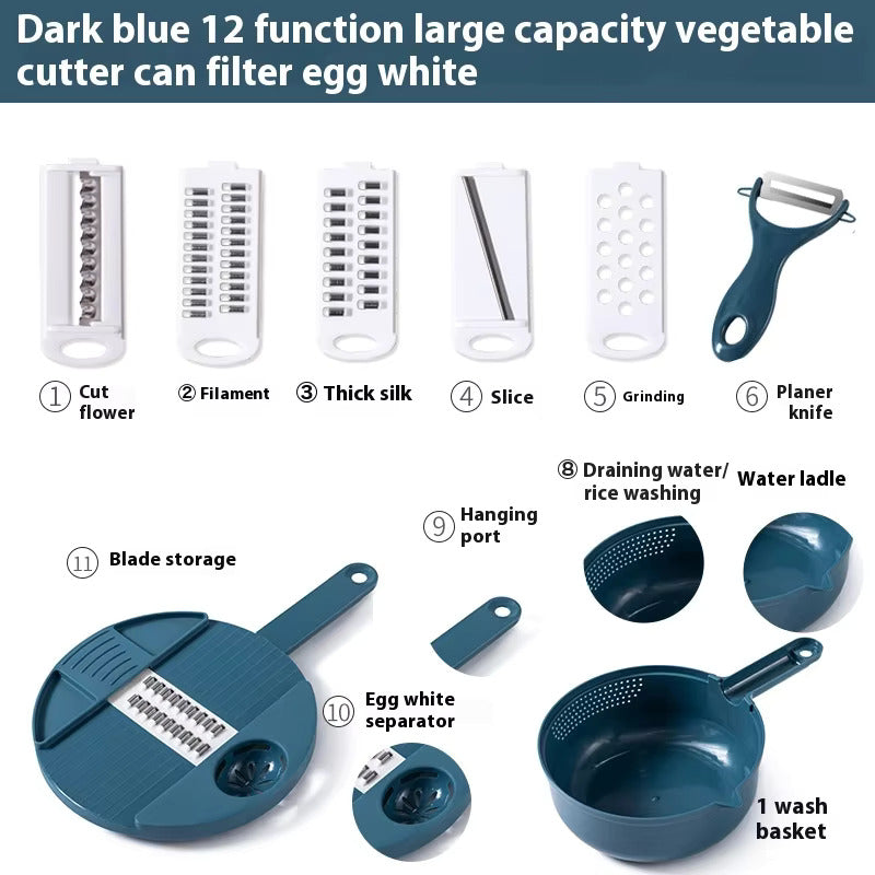 9 in 1 Multi-functional Vegetable Chopper Vegetable Choppers - Tophatter Daily Deals
