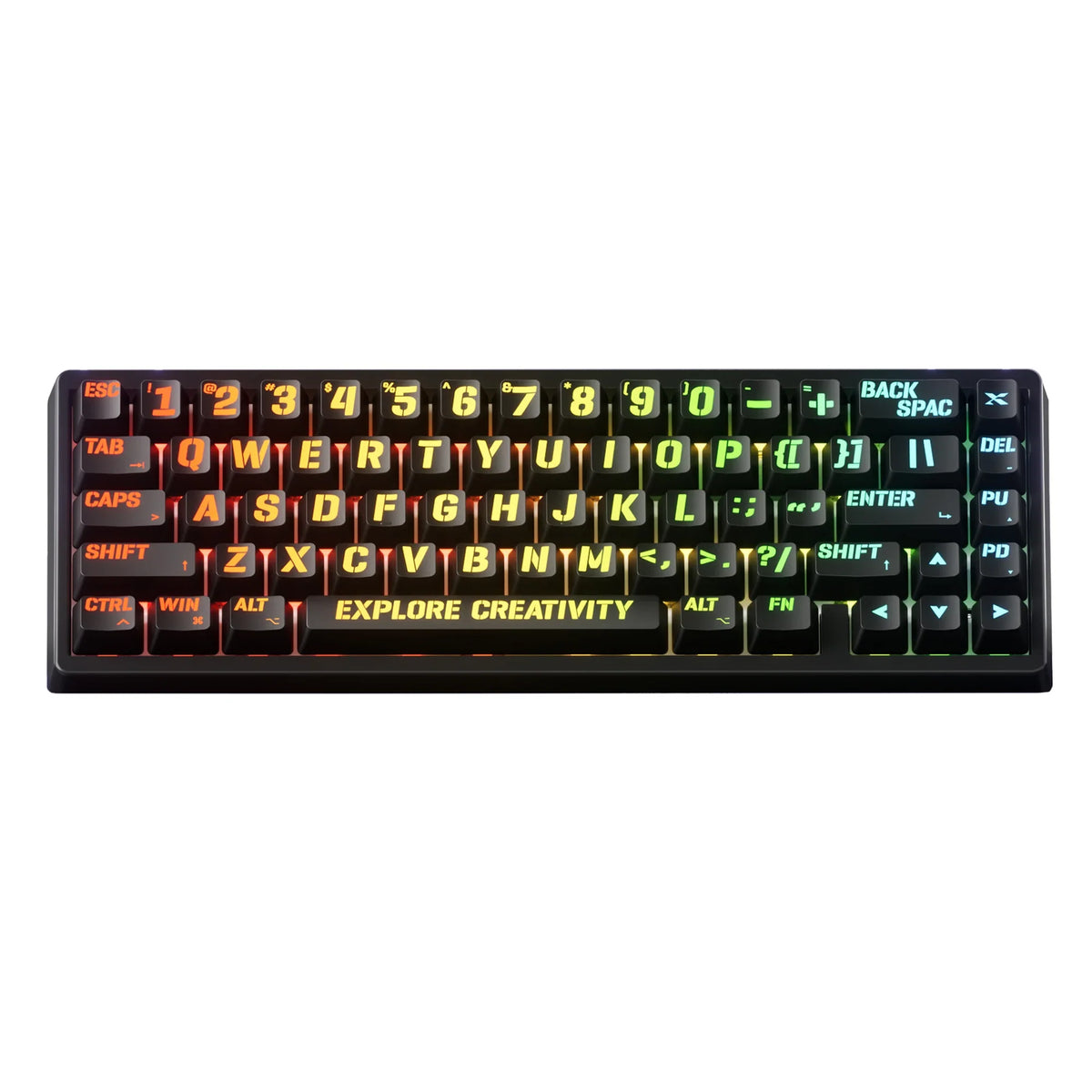 Mechanical Keyboard M67 67 Key Gasket Hot Swappable RGB Maiami black - Tophatter Daily Deals
