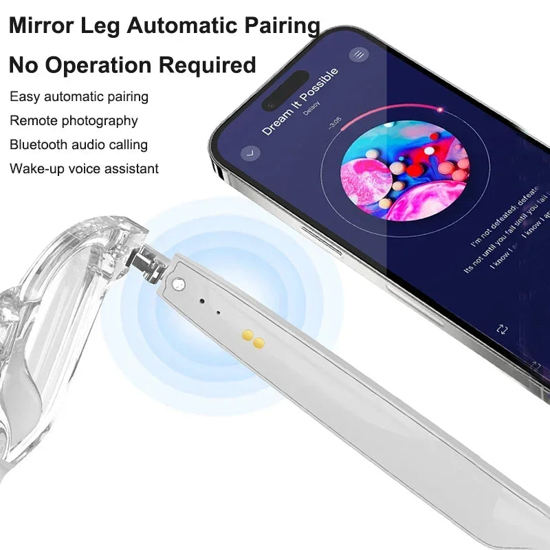 Smart Translation Glasses Bluetooth Call Voice Assistant - Tophatter Daily Deals