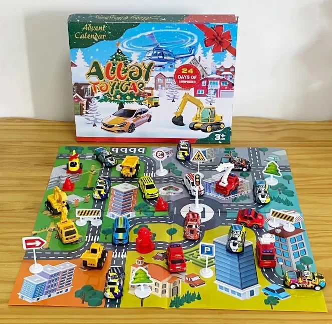 Advent Calendar Car Toys Box Kids 24 Day Christmas Gift 1788-2 - Tophatter Daily Deals