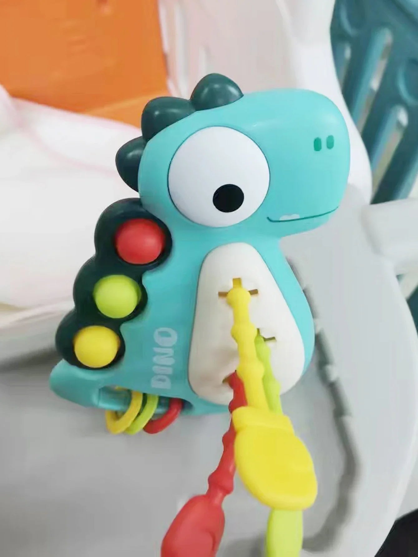 Montessori Dinosaur Pull Toy Newborn Sensory Toys Teether - Tophatter Daily Deals