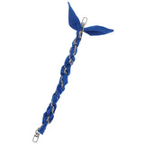 Silver Chain Wrist Strap - Luxury Blue Silk Satin scarf for 18mm-25mm canes Upsell - Tophatter Daily Deals
