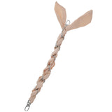 Silver Chain Wrist Strap - Luxury Creme Silk Satin Scarf for 16mm-18mm canes Upsell - Tophatter Daily Deals