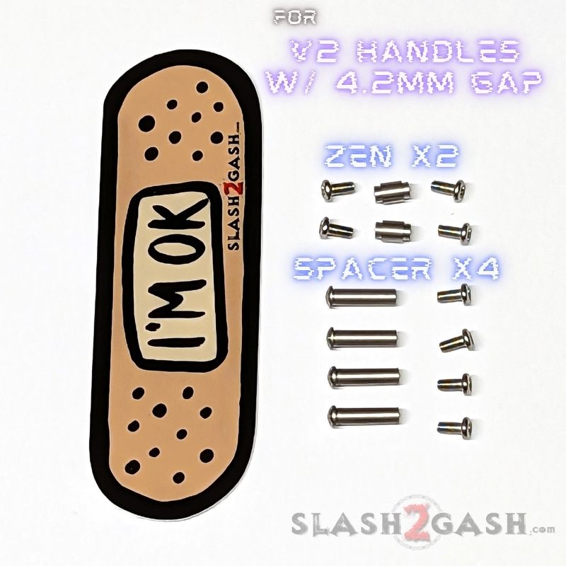 S2G FrankenREP V2 Balisong BUILD-A-KNIFE - (part 4 of 5) hardware 2x Zen pins + 4x Spacer pins (NO pivot hardware) for V2 handles - you choose color Knife-Balisong - Tophatter Daily Deals