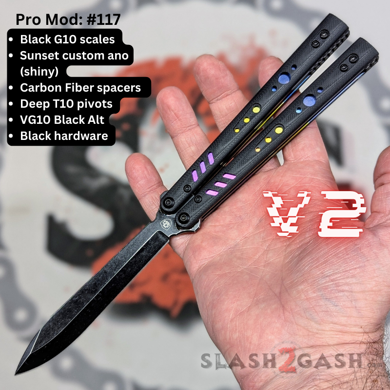 S2G FrankenREP V2 Balisong clone TITANIUM Butterfly Knife - V2 (G10) Knife-Balisong - Tophatter Daily Deals