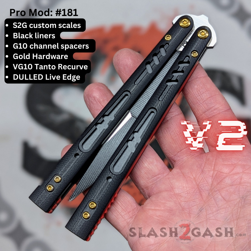 S2G FrankenREP V2 Balisong BUILD-A-KNIFE - (part 4 of 5) hardware T10 Pivot Hardware kit for 3.2mm VG10 blades V2 (DEEP heads) - Gold Knife-Balisong - Tophatter Daily Deals
