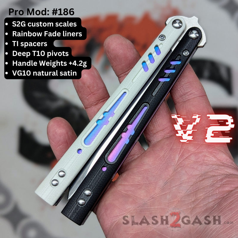 S2G FrankenREP V2 Balisong clone TITANIUM Butterfly Knife - V2 (G10) Knife-Balisong - Tophatter Daily Deals