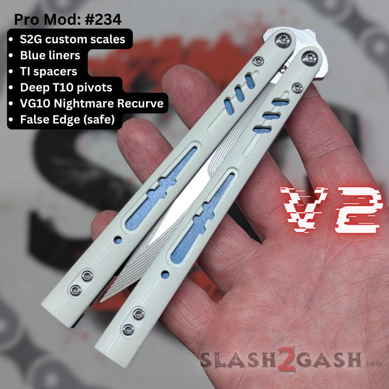 S2G FrankenREP V2 Balisong clone TITANIUM Butterfly Knife - V2 (G10) Knife-Balisong - Tophatter Daily Deals
