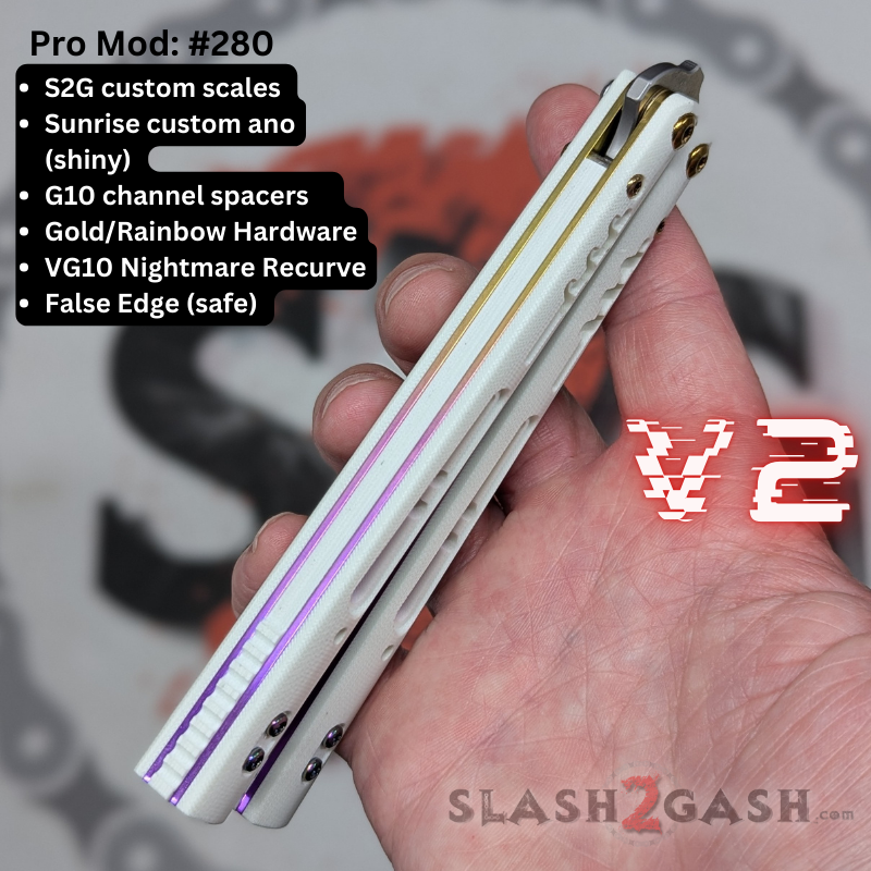 S2G FrankenREP V2 Balisong clone TITANIUM Butterfly Knife - V2 (G10) Knife-Balisong - Tophatter Daily Deals