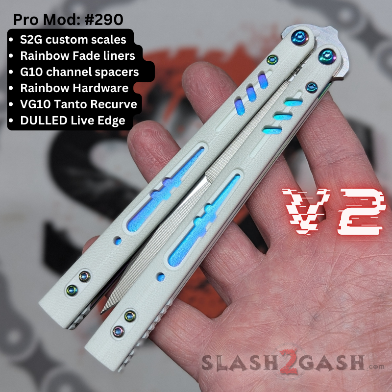 S2G FrankenREP V2 Balisong clone TITANIUM Butterfly Knife - V2 (G10) Knife-Balisong - Tophatter Daily Deals