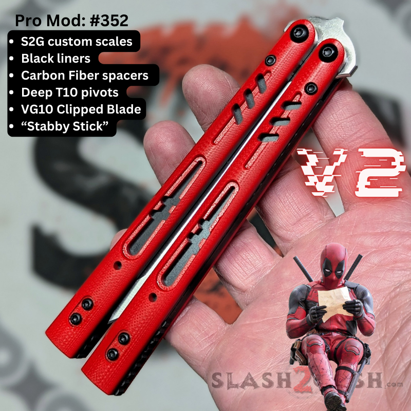 S2G FrankenREP V2 Balisong clone TITANIUM Butterfly Knife - V2 (G10) Knife-Balisong - Tophatter Daily Deals