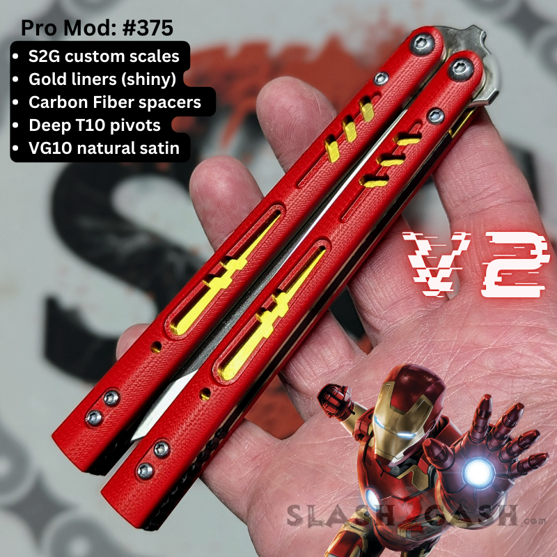 S2G FrankenREP V2 Balisong clone TITANIUM Butterfly Knife - V2 (G10) Knife-Balisong - Tophatter Daily Deals