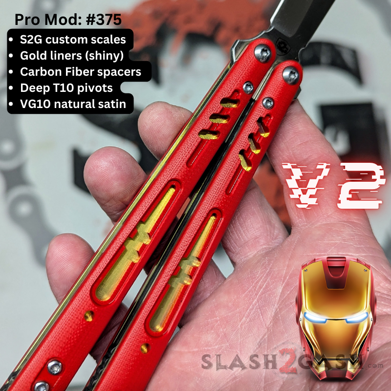 S2G FrankenREP V2 Balisong clone TITANIUM Butterfly Knife - V2 (G10) Knife-Balisong - Tophatter Daily Deals