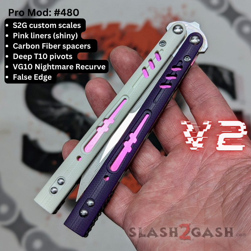 S2G FrankenREP V2 Balisong clone TITANIUM Butterfly Knife - V2 (G10) Knife-Balisong - Tophatter Daily Deals