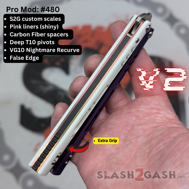 S2G FrankenREP V2 Balisong clone TITANIUM Butterfly Knife - V2 (G10) Knife-Balisong - Tophatter Daily Deals