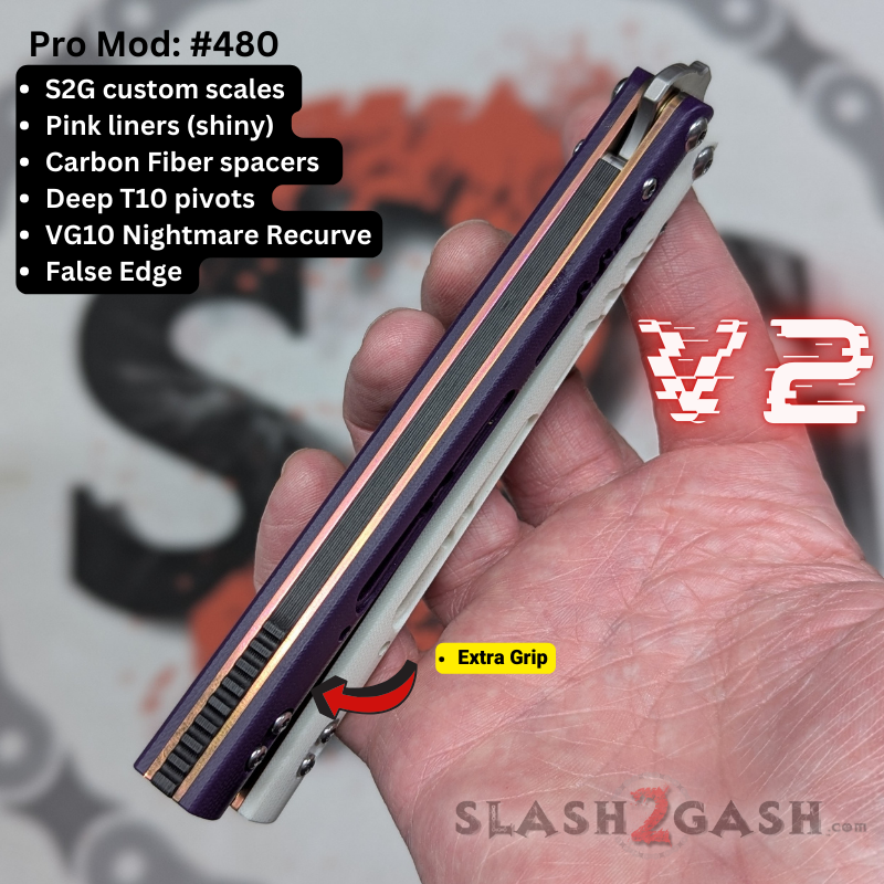 S2G FrankenREP V2 Balisong clone TITANIUM Butterfly Knife - V2 (G10) Knife-Balisong - Tophatter Daily Deals
