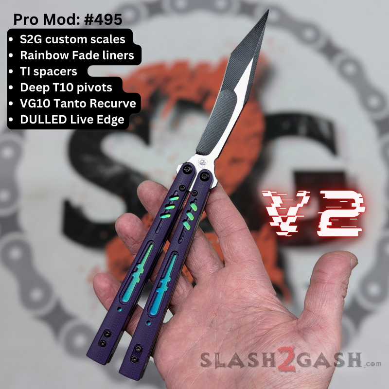 S2G FrankenREP V2 Balisong clone TITANIUM Butterfly Knife - V2 (G10) Knife-Balisong - Tophatter Daily Deals