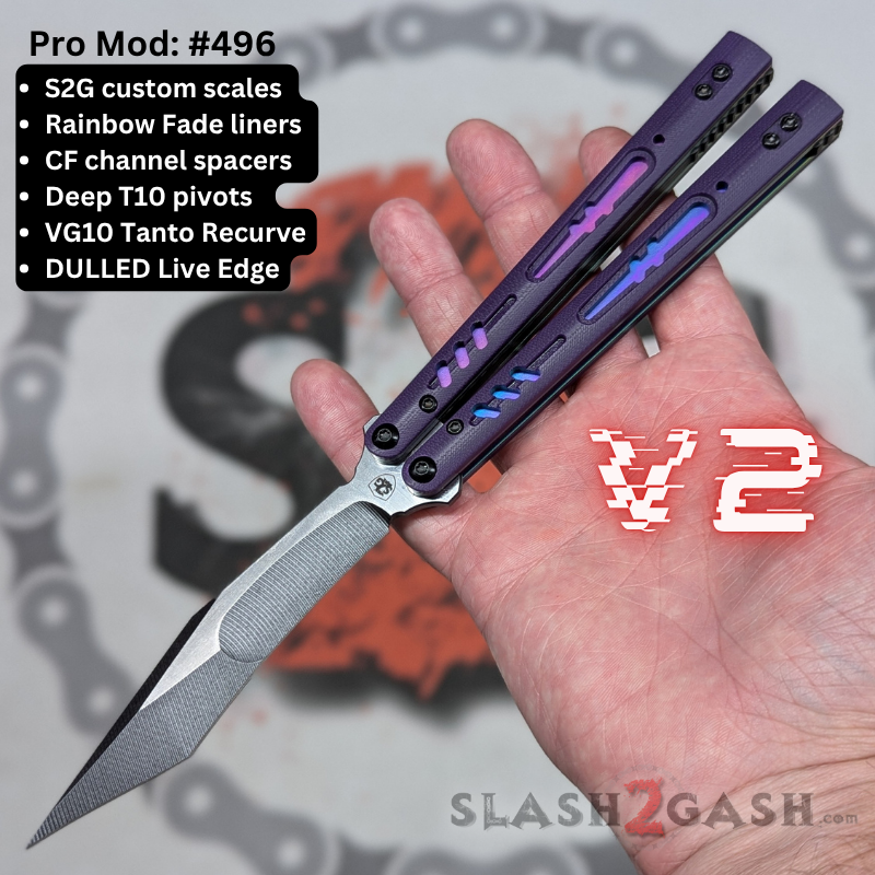 S2G FrankenREP V2 Balisong clone TITANIUM Butterfly Knife - V2 (G10) Knife-Balisong - Tophatter Daily Deals