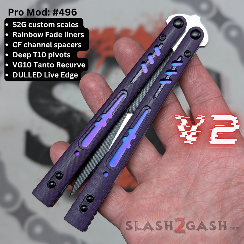 S2G FrankenREP V2 Balisong clone TITANIUM Butterfly Knife - V2 (G10) Knife-Balisong - Tophatter Daily Deals