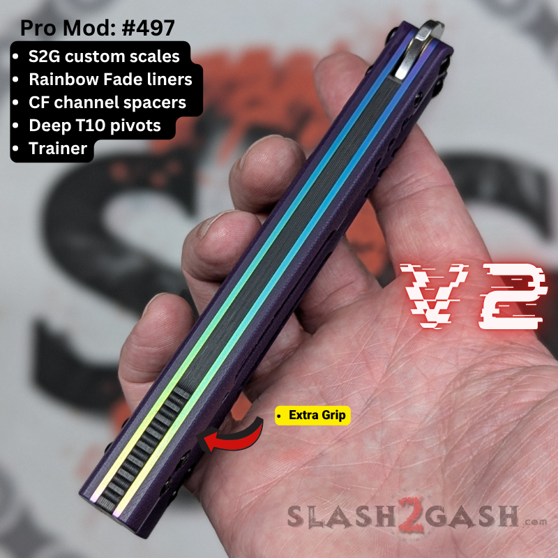 S2G FrankenREP V2 Balisong clone TITANIUM Butterfly Knife - V2 (G10) Knife-Balisong - Tophatter Daily Deals