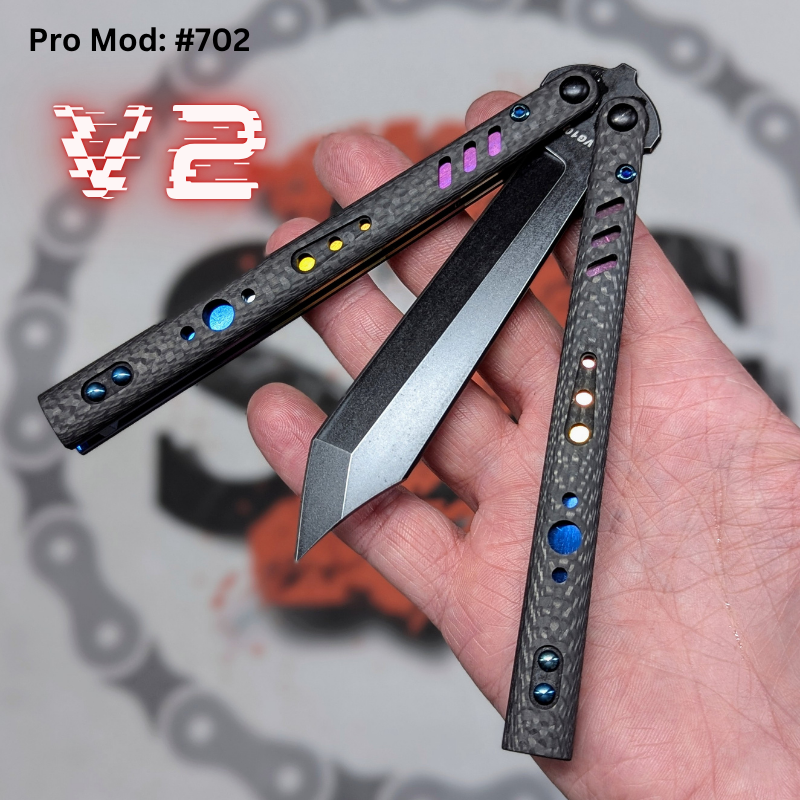 S2G FrankenREP Balisong clone TITANIUM Butterfly Knife - V2 (Carbon Fiber) Knife-Balisong - Tophatter Daily Deals