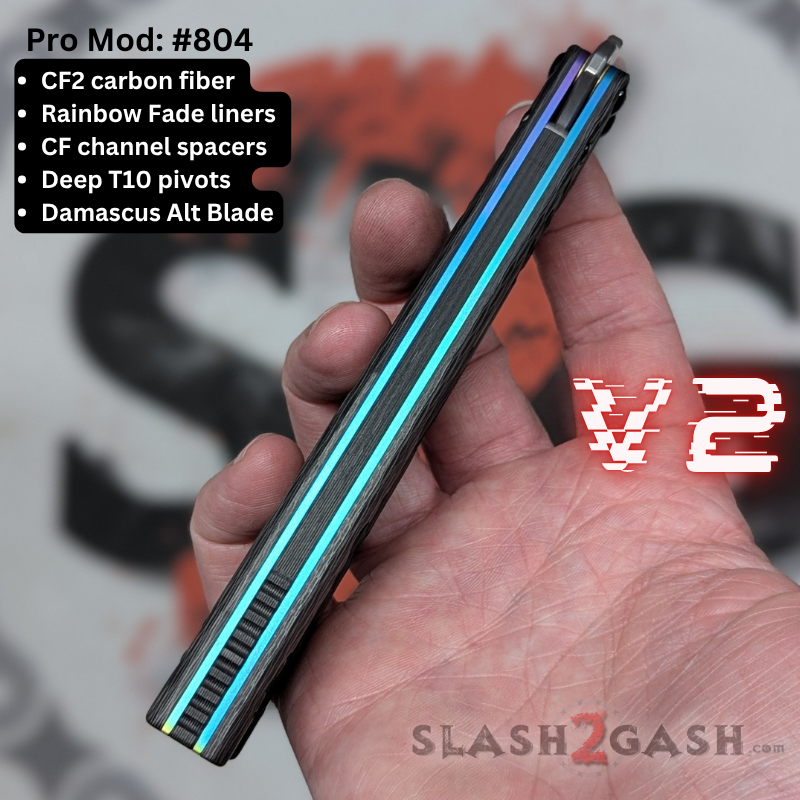 S2G FrankenREP Balisong clone TITANIUM Butterfly Knife - V2 (Carbon Fiber) Knife-Balisong - Tophatter Daily Deals