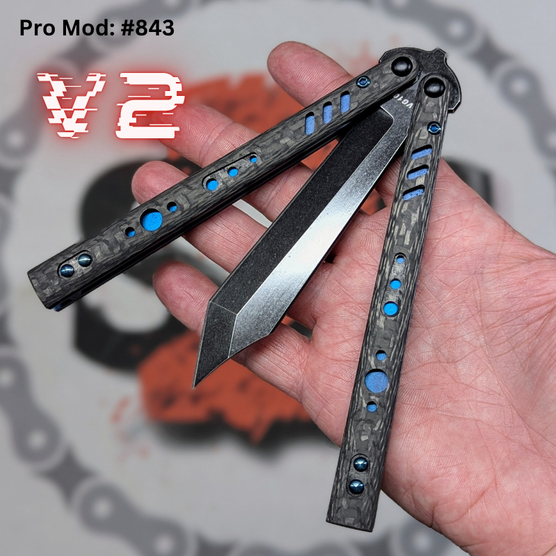S2G FrankenREP Balisong clone TITANIUM Butterfly Knife - V2 (Carbon Fiber) Knife-Balisong - Tophatter Daily Deals