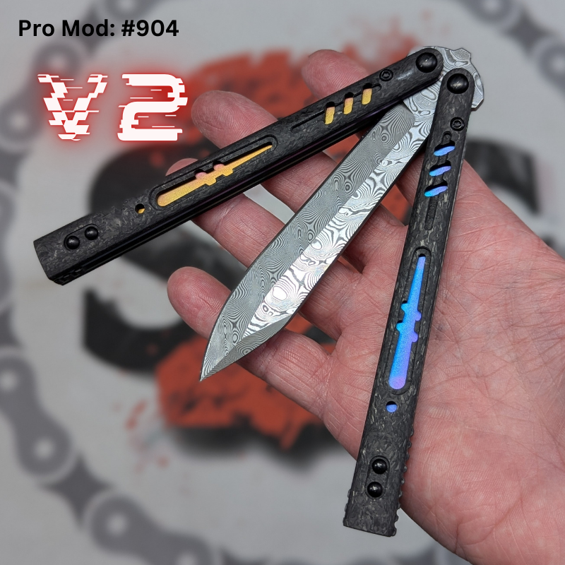 S2G FrankenREP Balisong clone TITANIUM Butterfly Knife - V2 (Carbon Fiber) Knife-Balisong - Tophatter Daily Deals