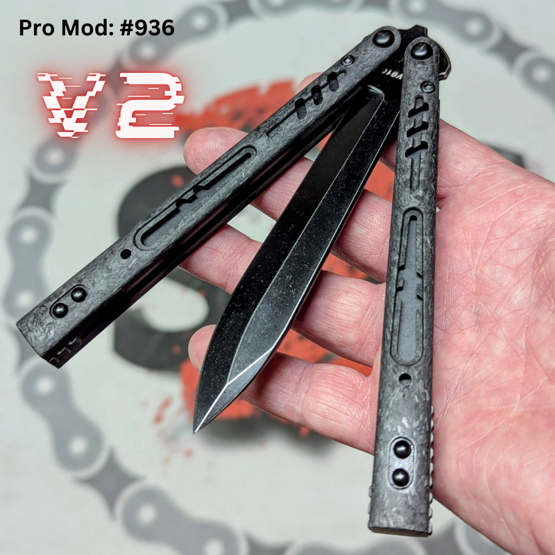 S2G FrankenREP Balisong clone TITANIUM Butterfly Knife - V2 (Carbon Fiber) Knife-Balisong - Tophatter Daily Deals