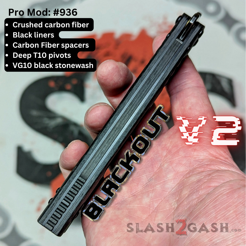 S2G FrankenREP Balisong clone TITANIUM Butterfly Knife - V2 (Carbon Fiber) Knife-Balisong - Tophatter Daily Deals