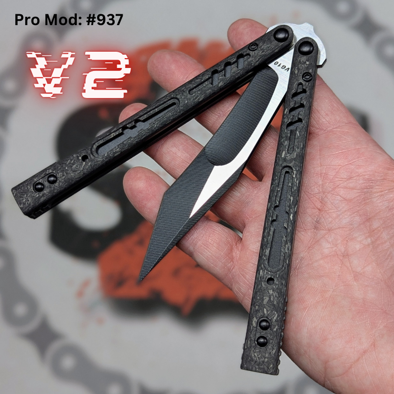 S2G FrankenREP Balisong clone TITANIUM Butterfly Knife - V2 (Carbon Fiber) Knife-Balisong - Tophatter Daily Deals