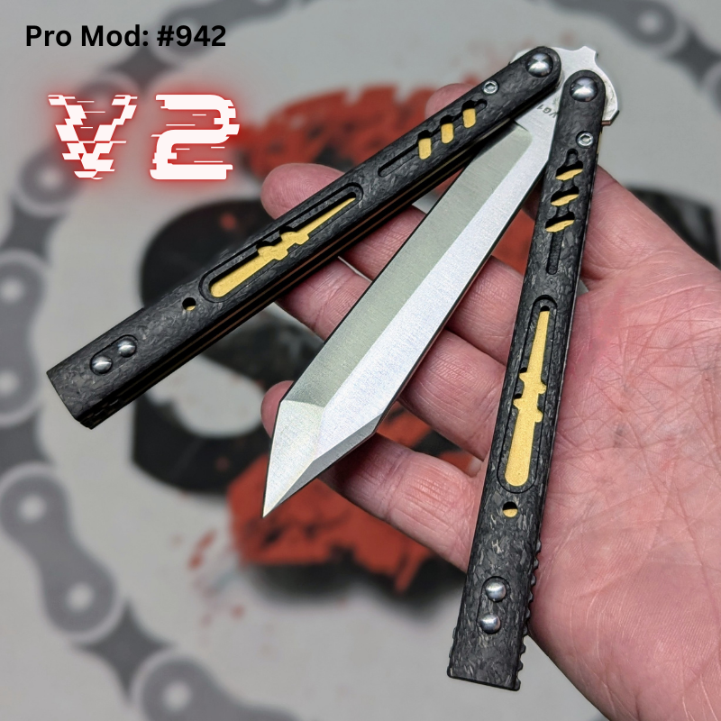 S2G FrankenREP Balisong clone TITANIUM Butterfly Knife - V2 (Carbon Fiber) Knife-Balisong - Tophatter Daily Deals
